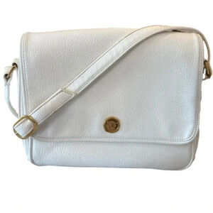 Vintage Panache by Ganson white with gold hardware Crossbody Shoulder Purse Bag